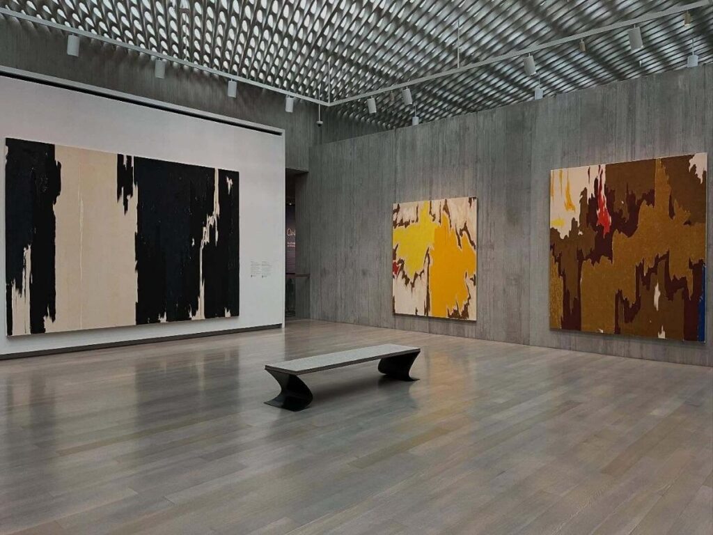 Quiet gallery space inside the Clyfford Still Museum in Denver