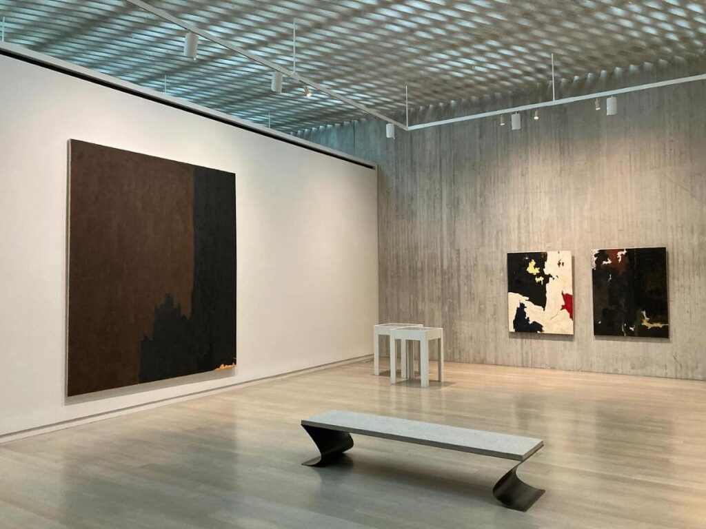 Minimalist gallery space inside the Clyfford Still Museum in Denver