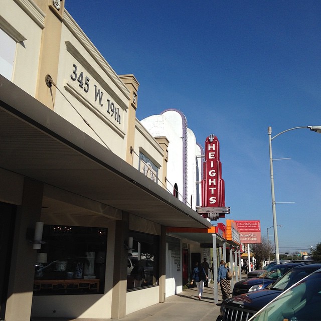 Antique shops and boutiques along 19th Street in The Heights Houston