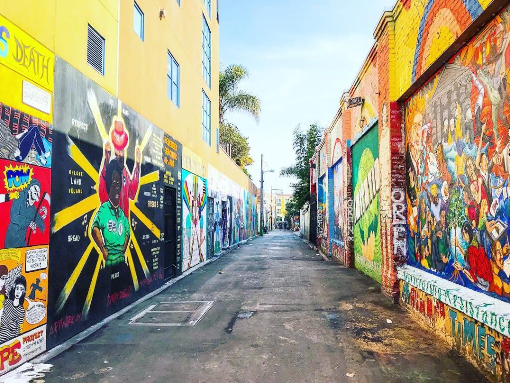 Vibrant murals on Clarion Alley in the Mission District