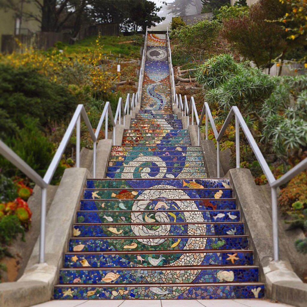 16th Avenue Tiled Steps in the Sunset District of San Francisco