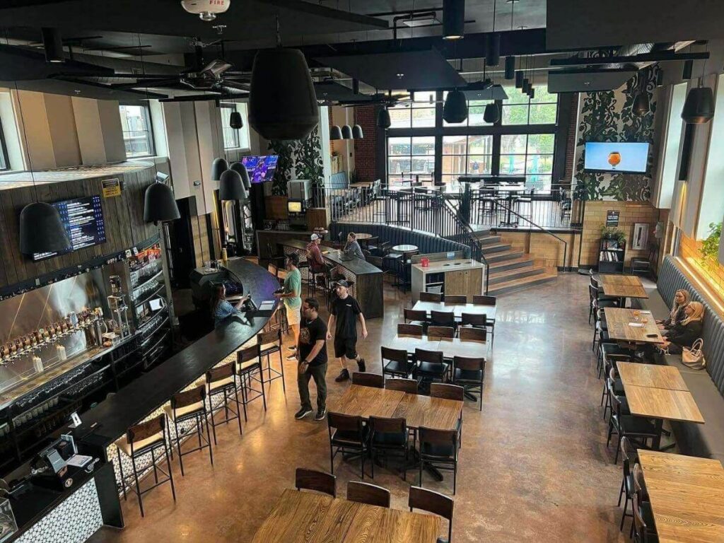 Beer flight served at Odell Brewing Taproom in Denver’s RiNo district