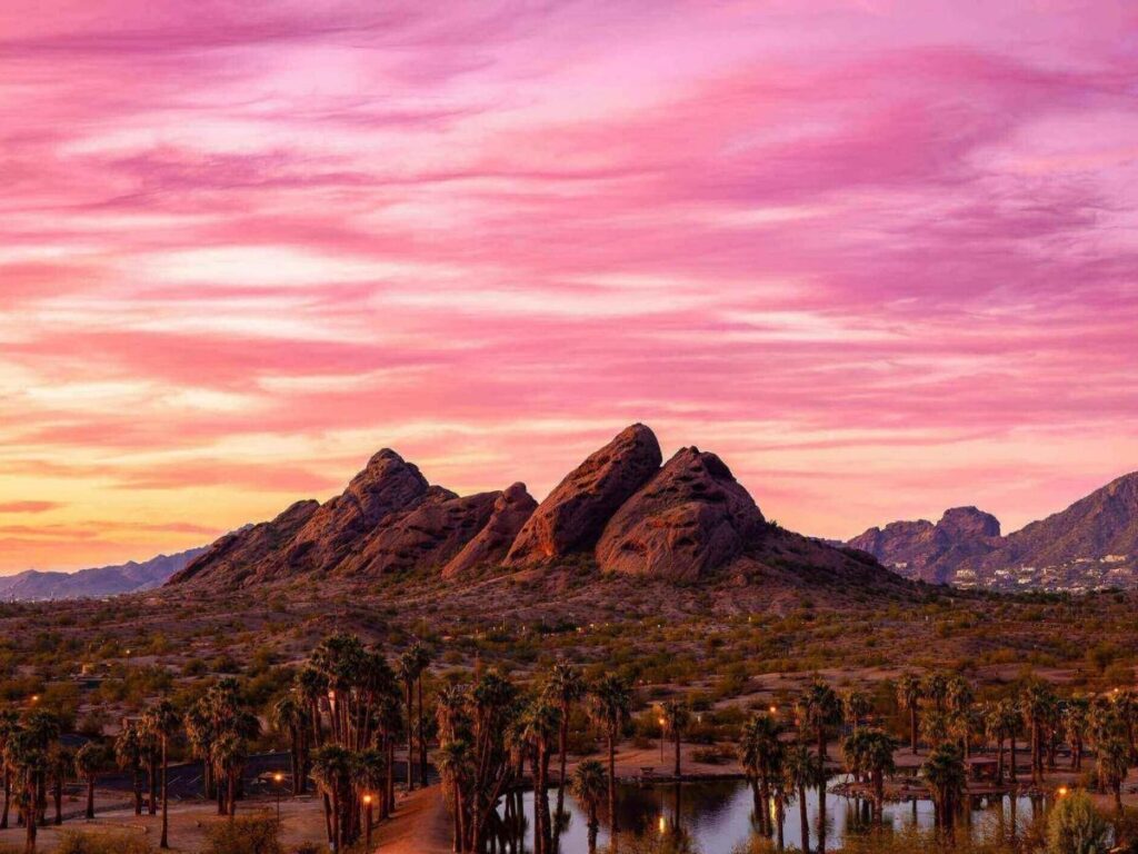 Morning desert hike near Phoenix before the heat of the day