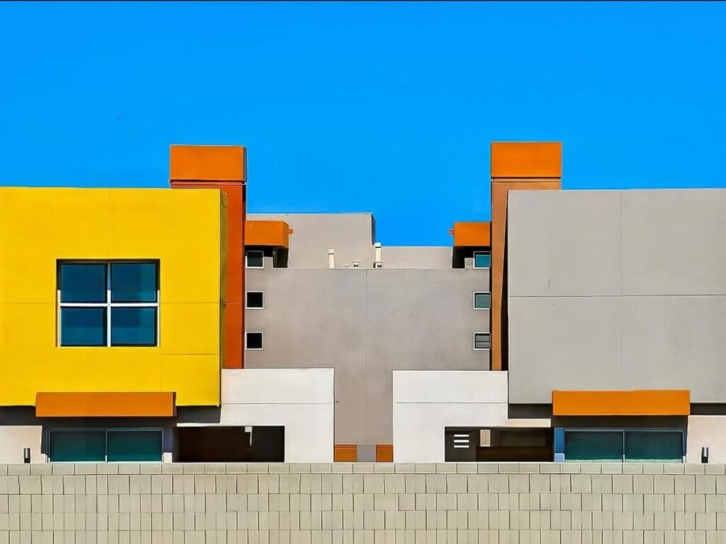 Desert architecture in Phoenix designed for heat and shade