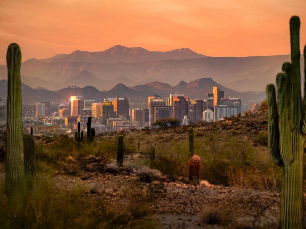 Desert landscape just outside Phoenix showing how close nature feels to the city