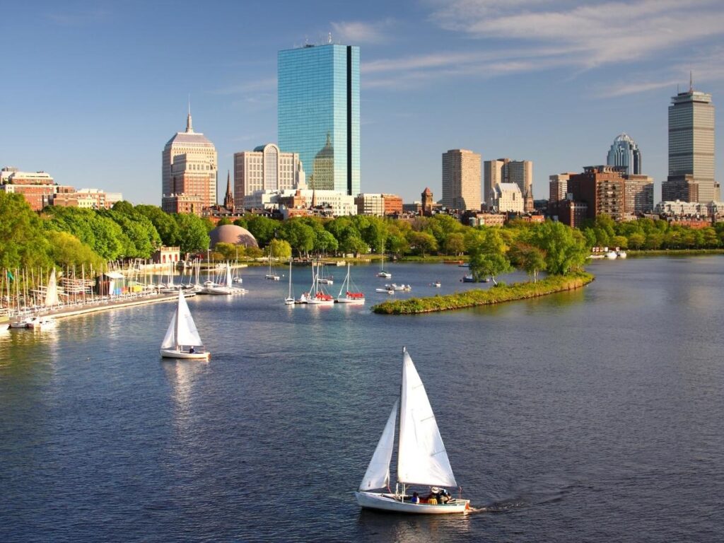View of Boston Harbor Islands