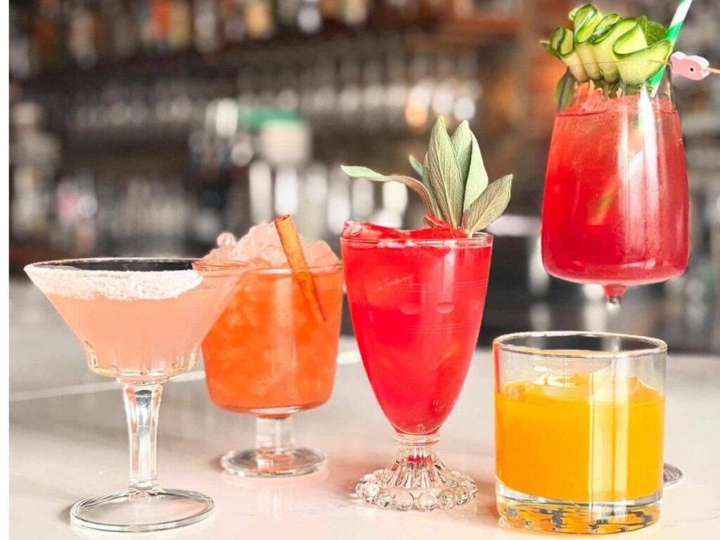 Cocktails being served at the Breckenridge Distillery tasting room