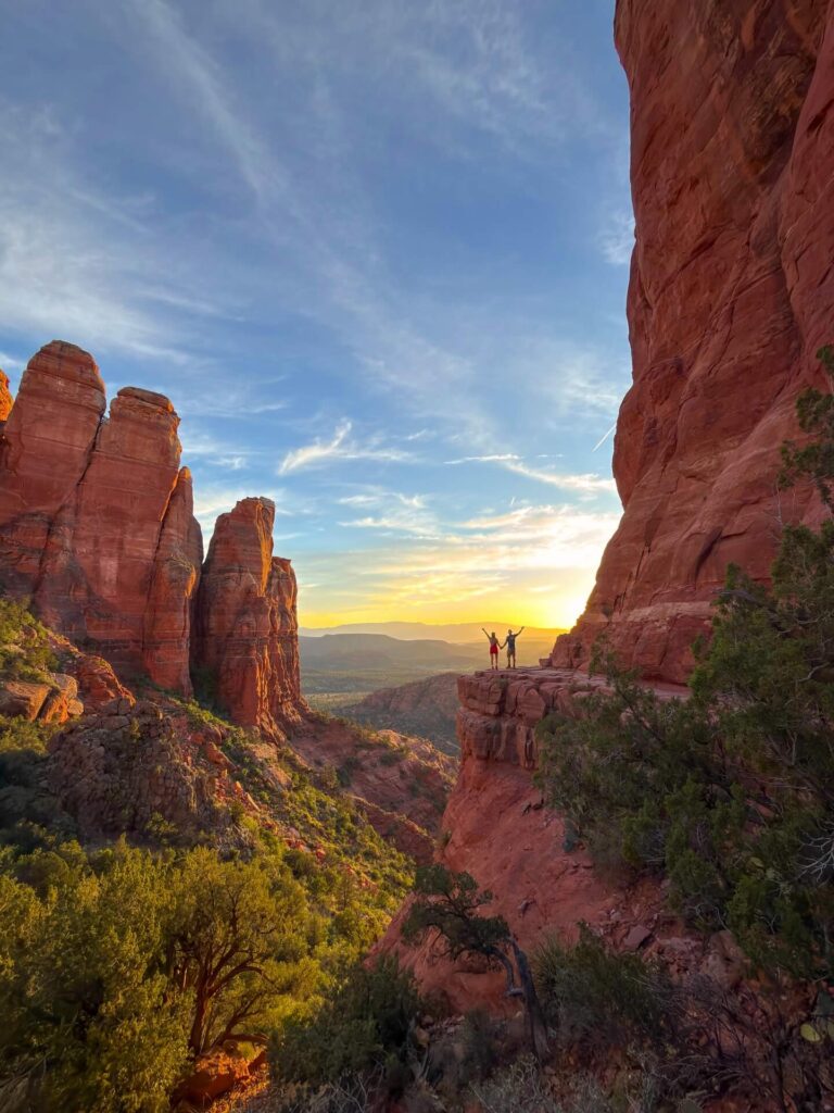 Early morning at Cathedral Rock Trailhead in Sedona before the crowds arrive