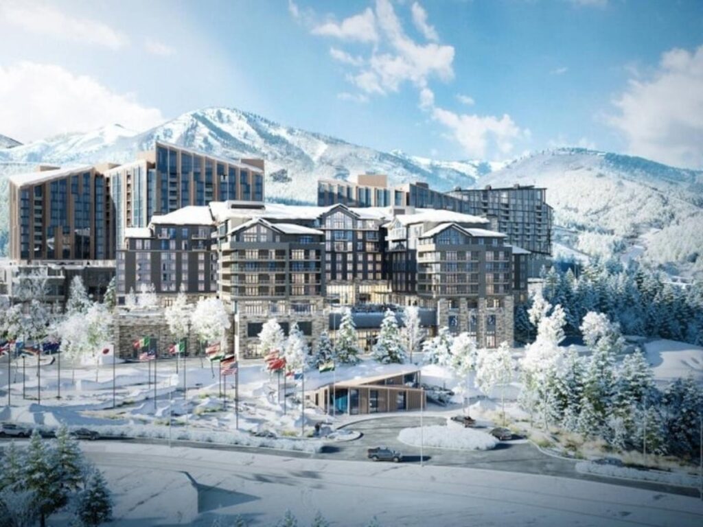 Groomed ski slopes at Deer Valley Resort in Park City