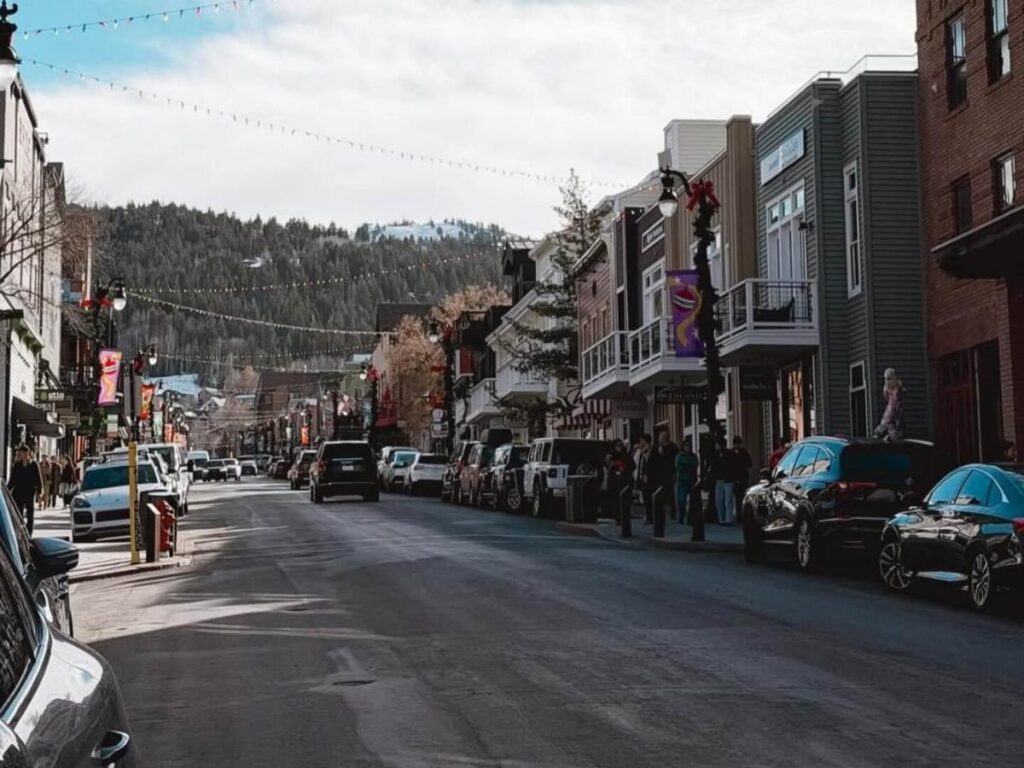 Historic buildings and shops along Main Street in Park City
