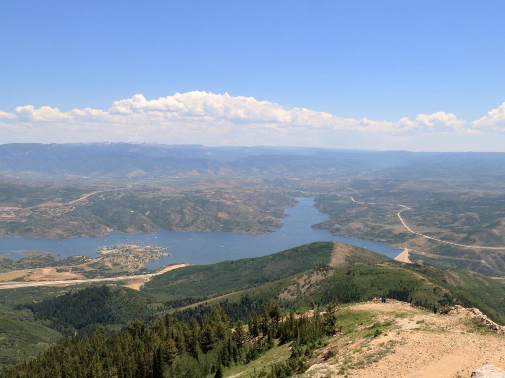 Jordanelle Reservoir near Park City on a calm day