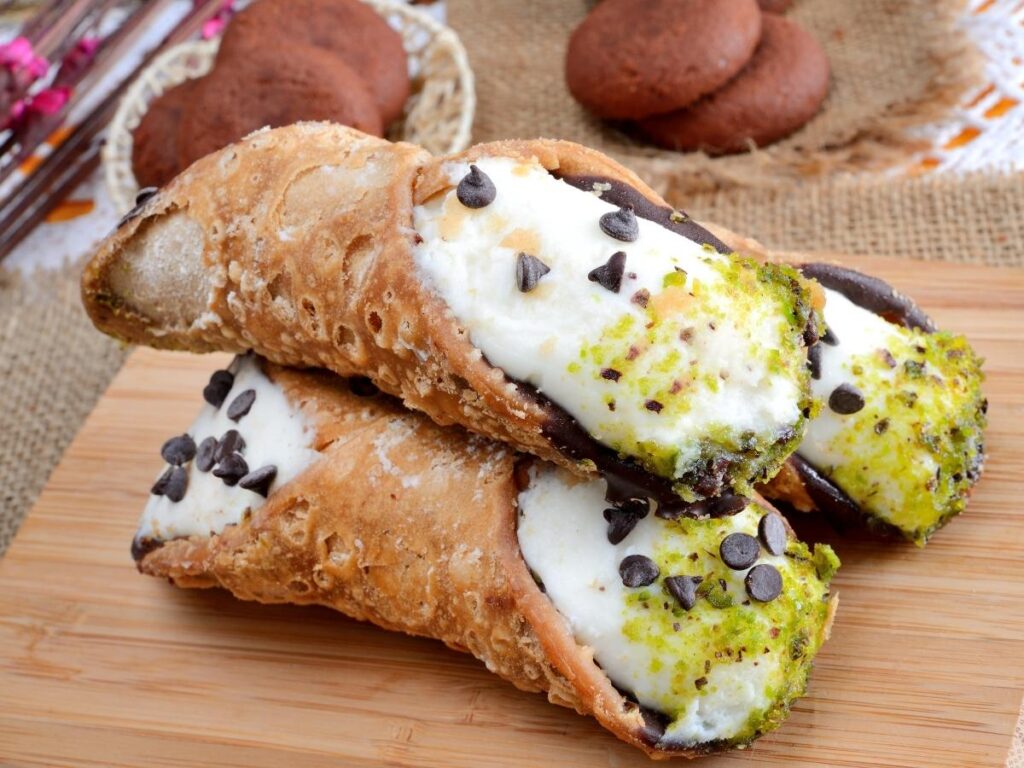Fresh cannoli filled with cream from Mike’s Pastry in Boston’s North End