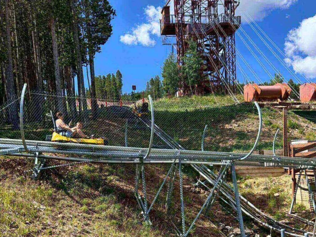 Alpine coaster and summer activities at Peak 8 Adventure Park in Breckenridge