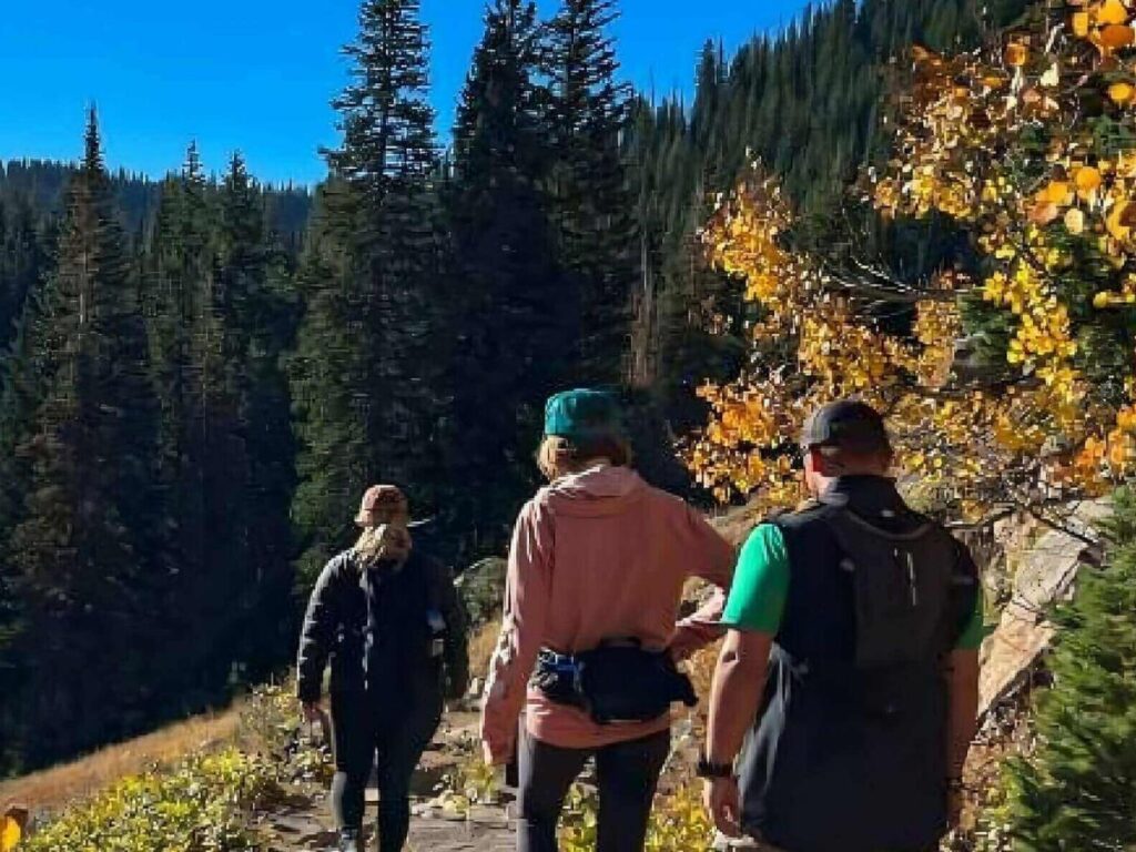 Hiking trail near Park City with open mountain views