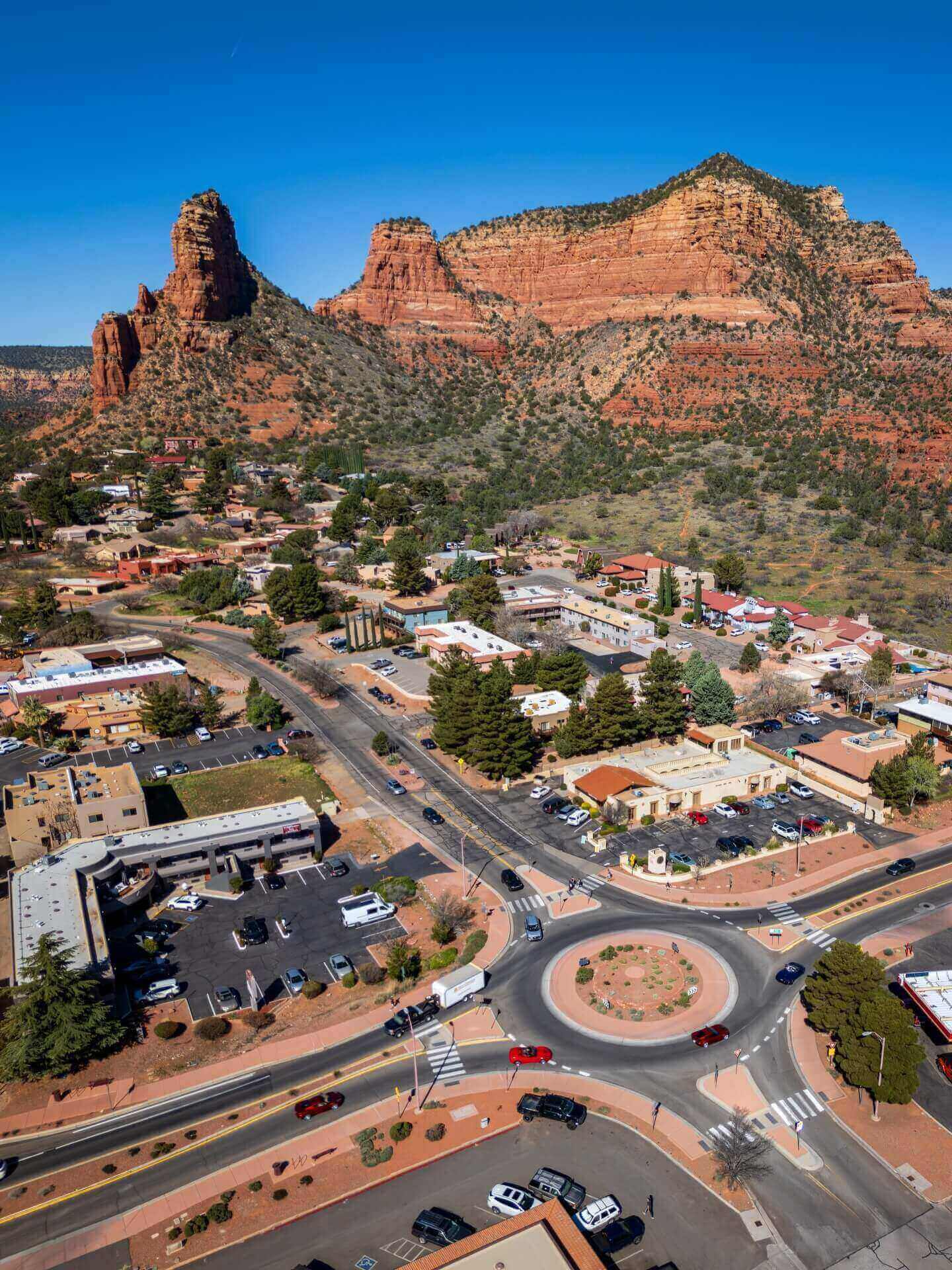 Uptown Sedona with local shops, restaurants, and galleries