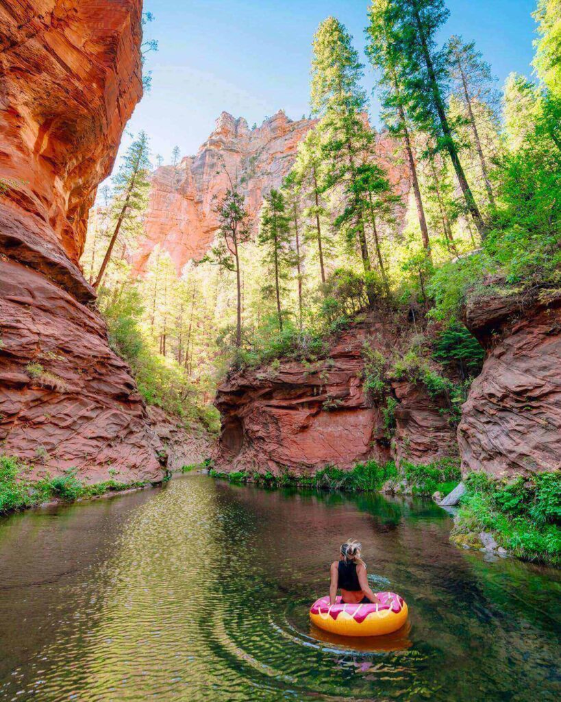 Fall colors along West Fork Trail in Oak Creek Canyon near Sedona