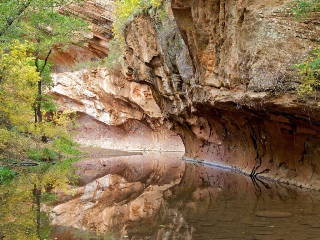 West Fork Trail winding through Oak Creek Canyon near Sedona