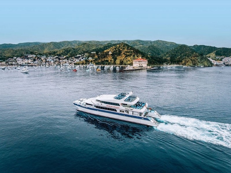 Catalina Express ferry arriving at Avalon dock
