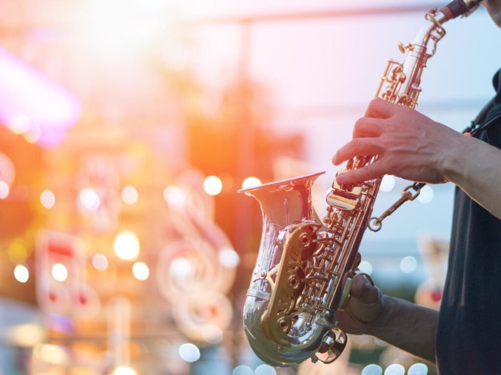 Stage performance at the Detroit Jazz Festival.