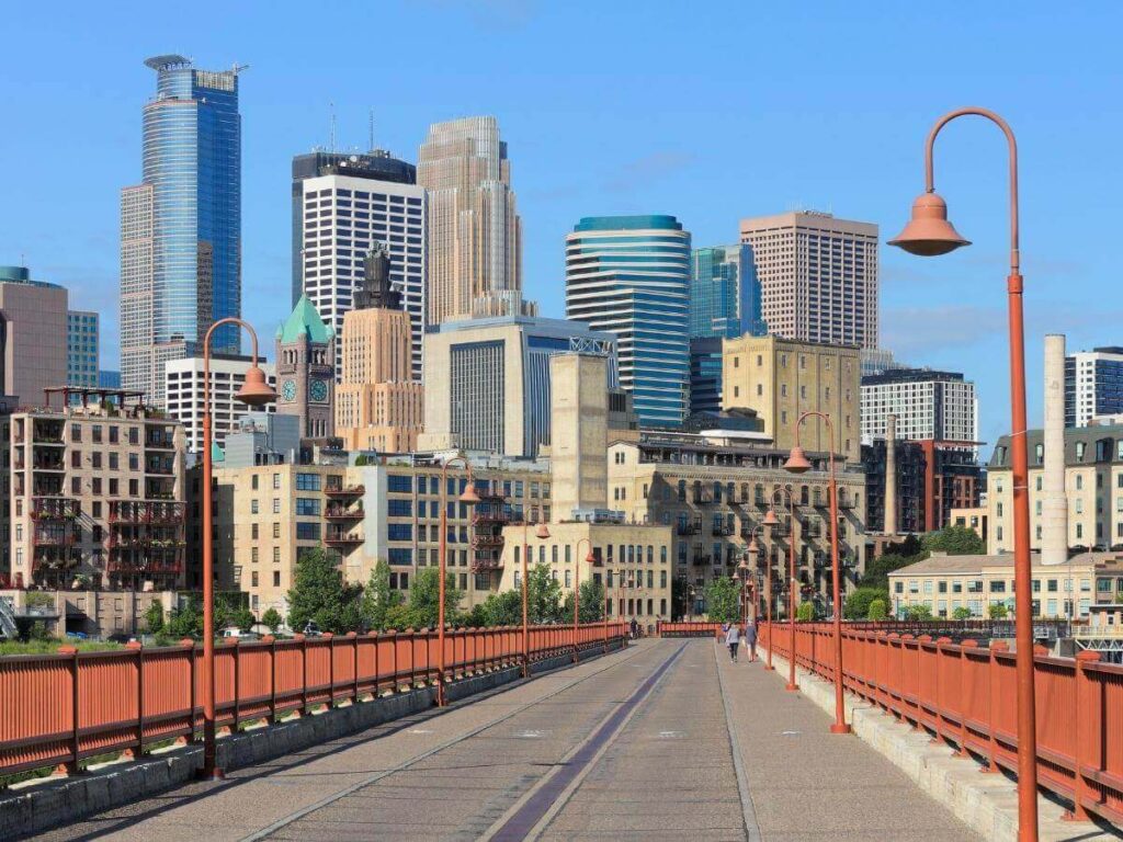 Riverwalk path near downtown Minneapolis