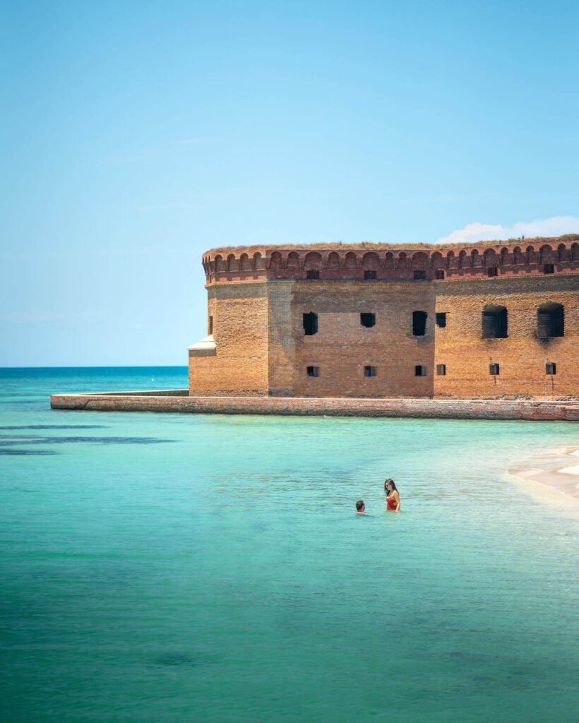 Fort Jefferson and clear water
