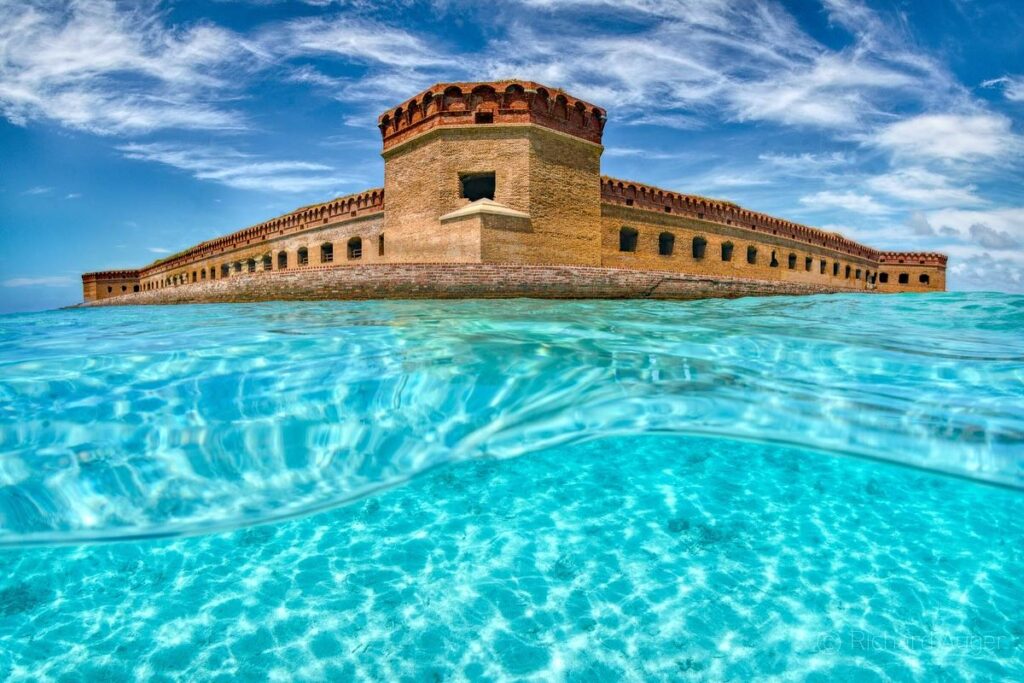 Fort Jefferson and clear water at Dry Tortugas National Park