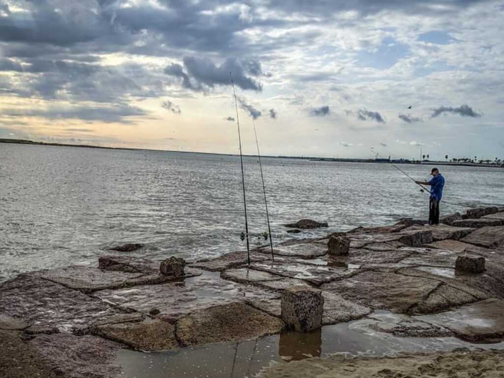 Open shoreline and calm water at Isla Blanca Park in South Padre Island