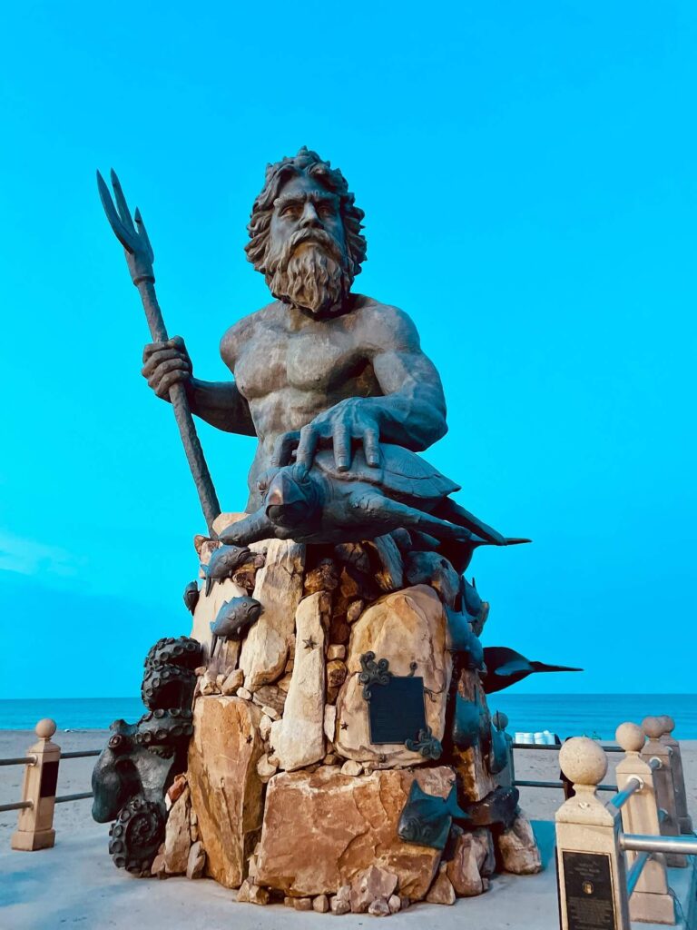 King Neptune statue along Virginia Beach boardwalk