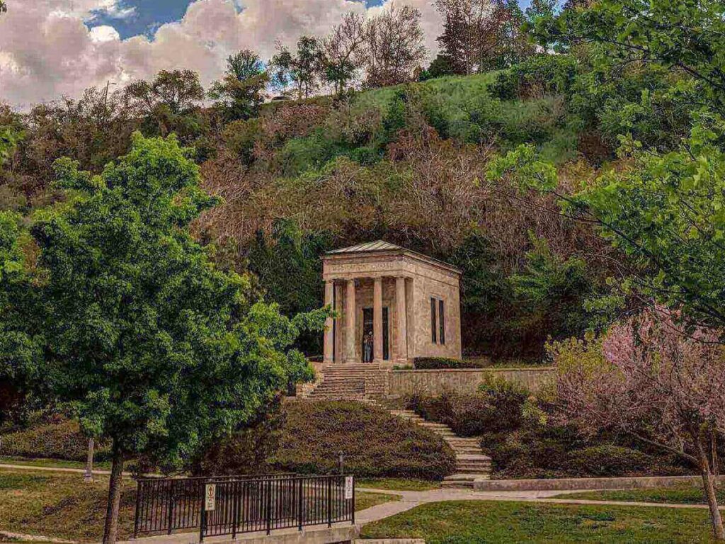 Quiet walking paths through Memory Grove Park near downtown Salt Lake City