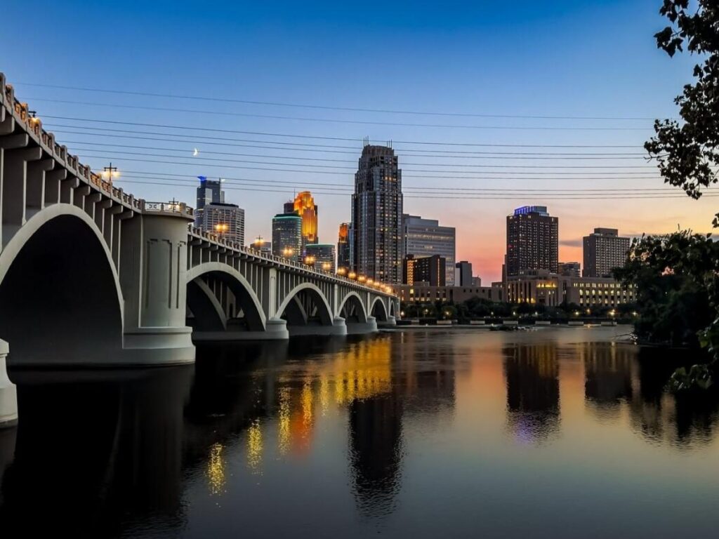 Lakes and green space woven into Minneapolis neighborhoods