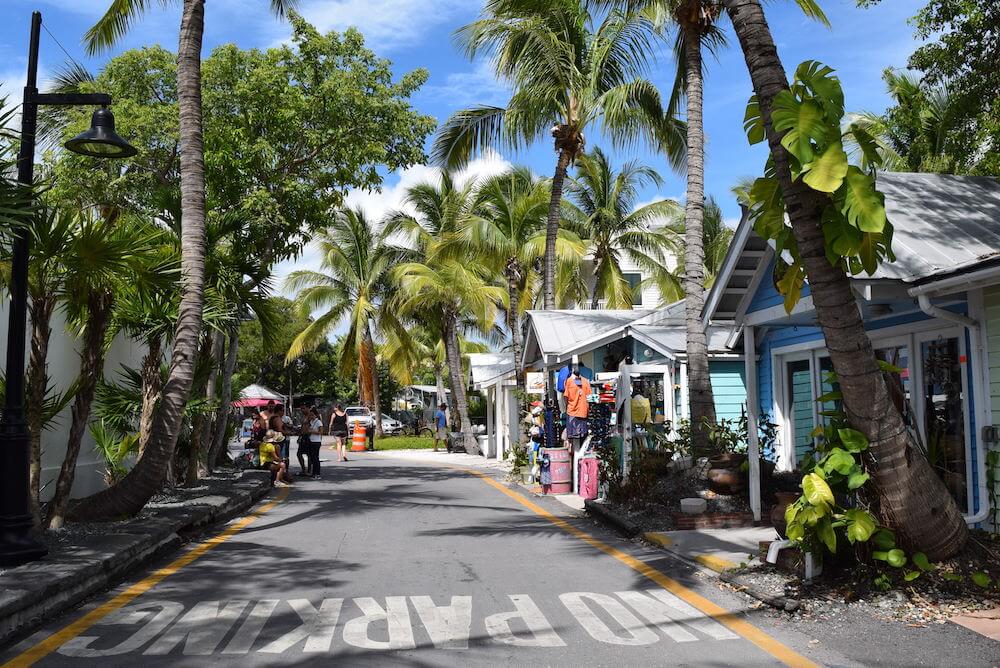 Pastel houses and quiet streets in Old Town Key West