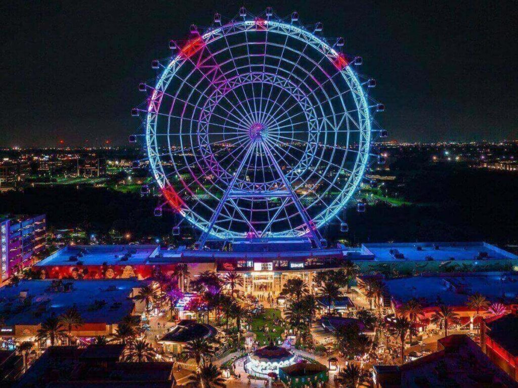 View from the Orlando Eye looking out over the city and surrounding areas