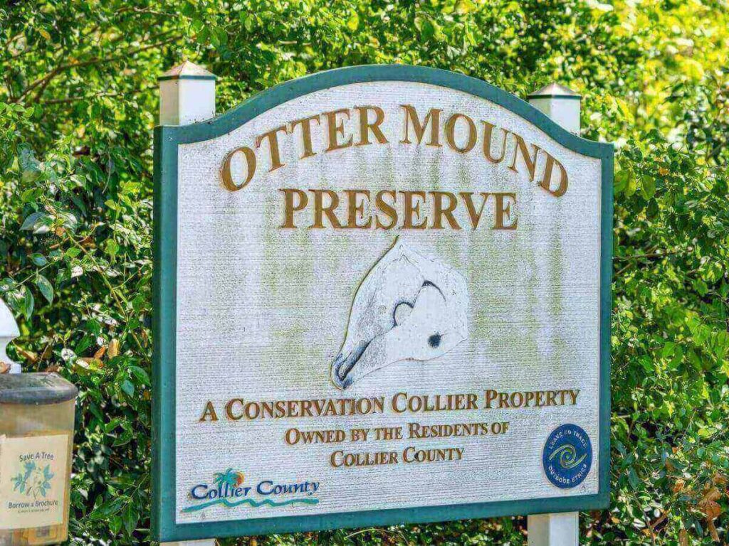 Shaded walking trail through trees at Otter Mound Preserve on Marco Island