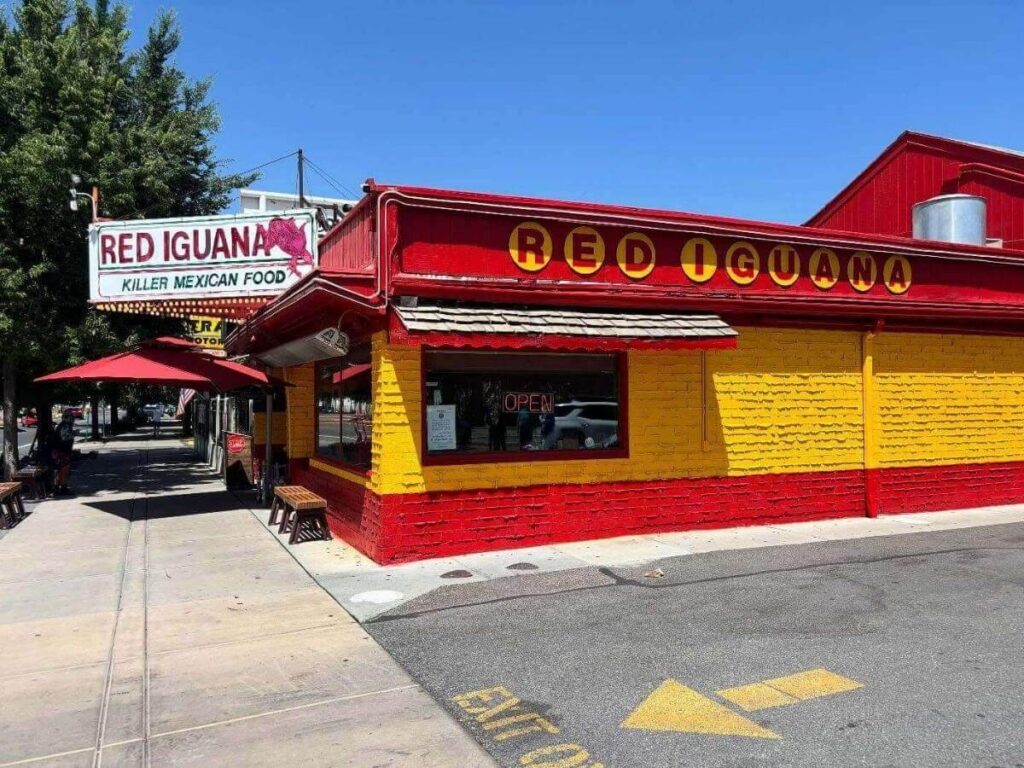 Exterior of Red Iguana, a popular local restaurant in Salt Lake City