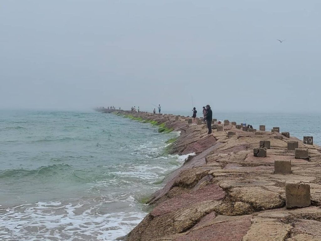 Morning walk along South Padre Island beach with soft light and empty shoreline