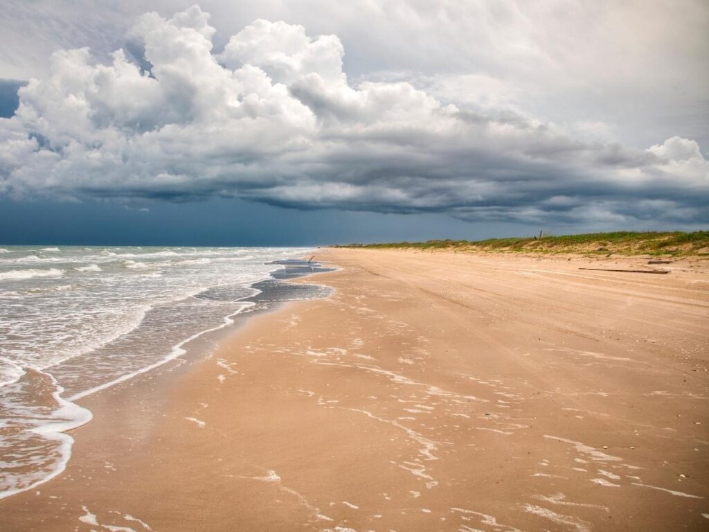 Relaxed beach day in South Padre Island with plenty of open space
