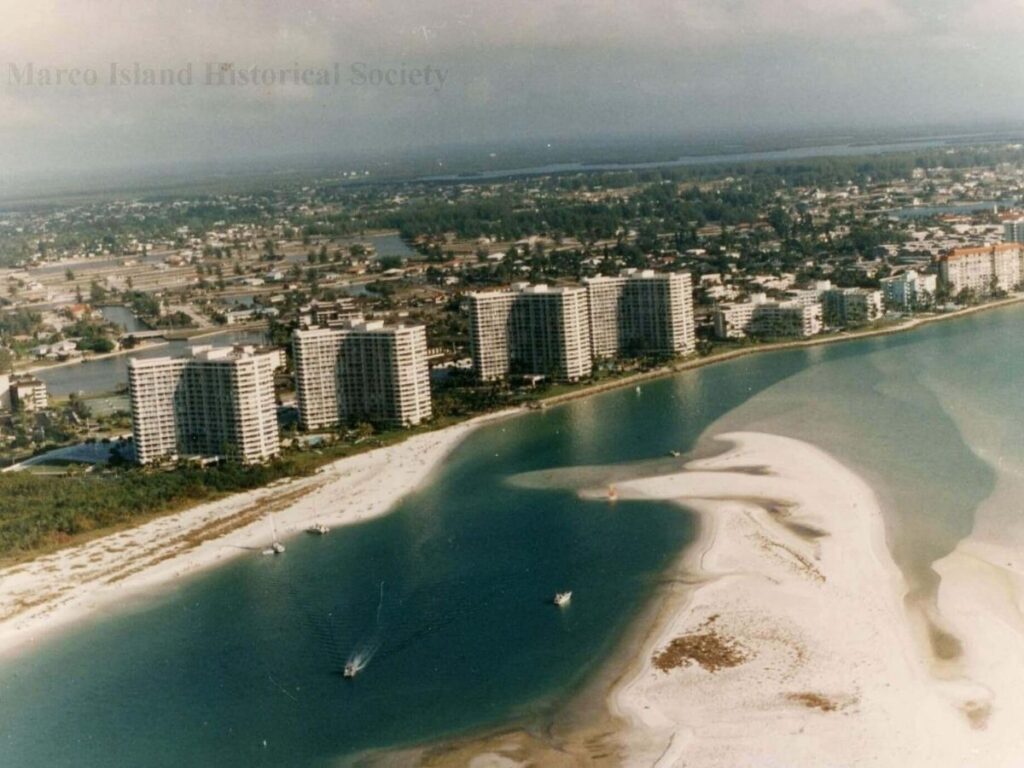 Shallow lagoon crossing at Tigertail Beach leading to the main shoreline