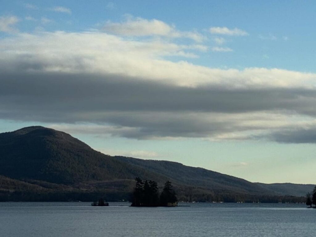 View of Lake George near Bolton Landing during a relaxed afternoon visit