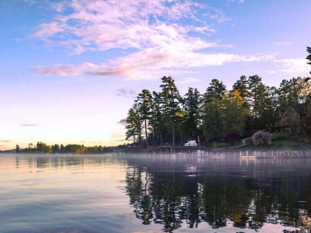 Bolton Landing waterfront on Lake George with a quieter, residential feel