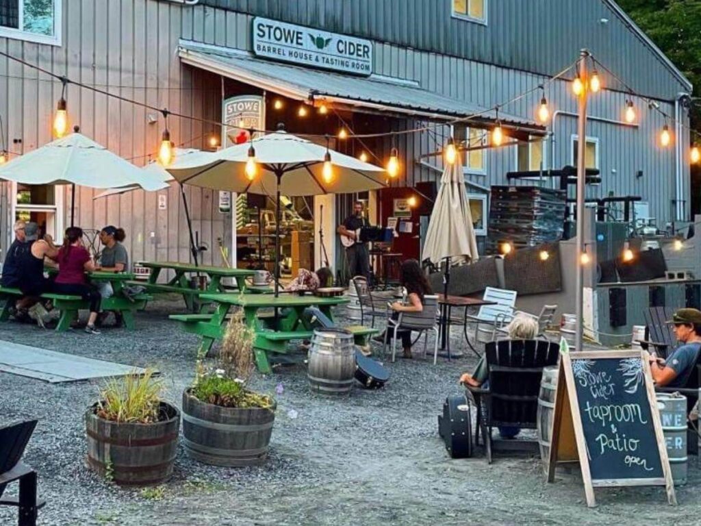 Afternoon stop at a brewery near Stowe, Vermont