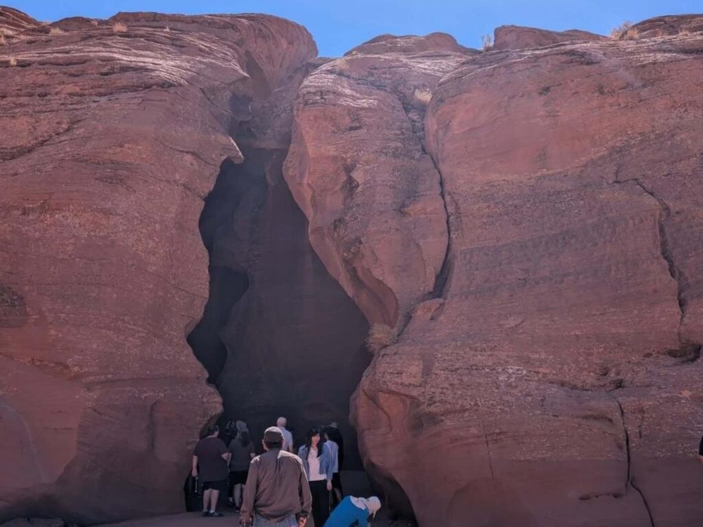 Steep hiking trail with overlook views in Page, Arizona
