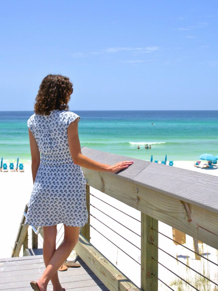 Destin Harbor Boardwalk with waterfront restaurants and fishing boats