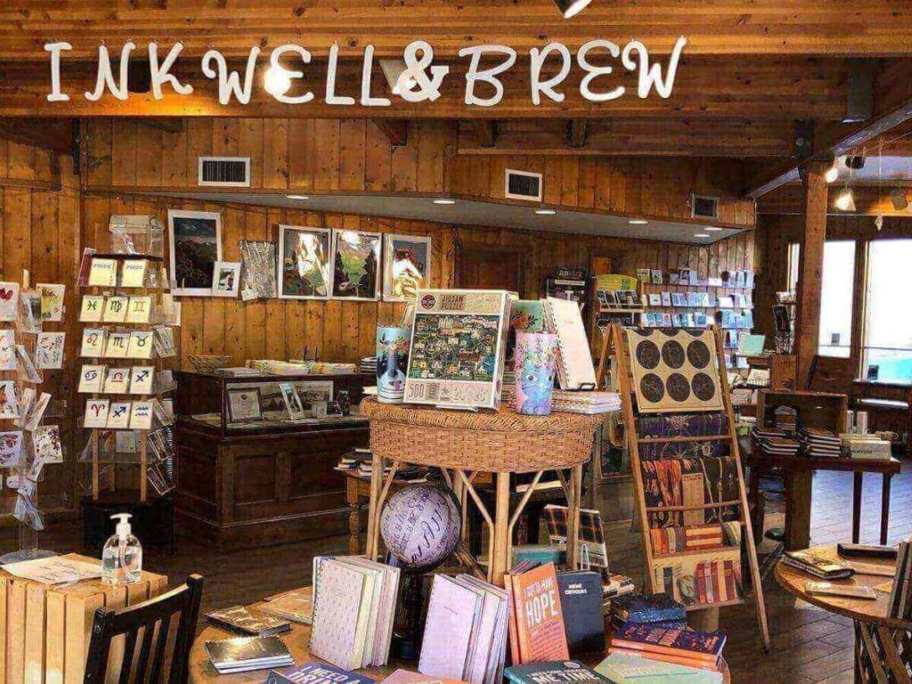 Cozy coffee shop in Estes Park during a quiet morning.