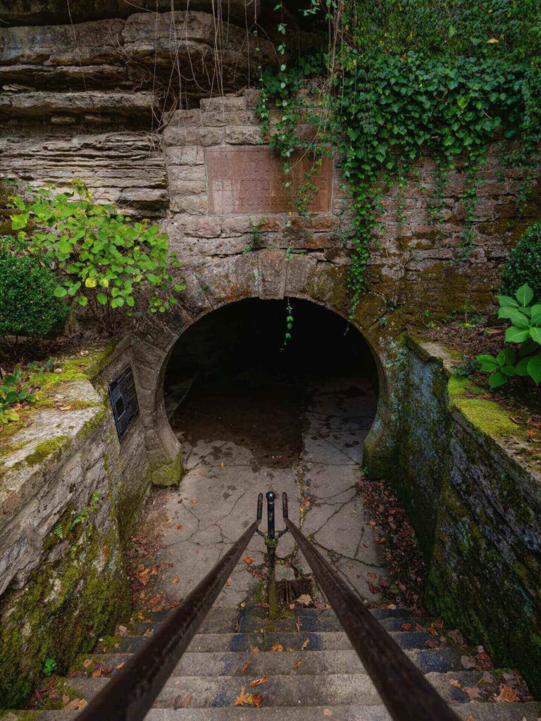 Historic underground tunnels on the Eureka Springs Underground Tour in Arkansas