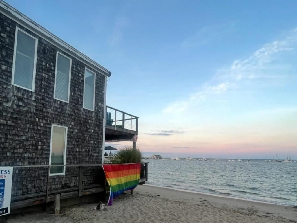 Quiet evening walk along the waterfront in Provincetown after sunset