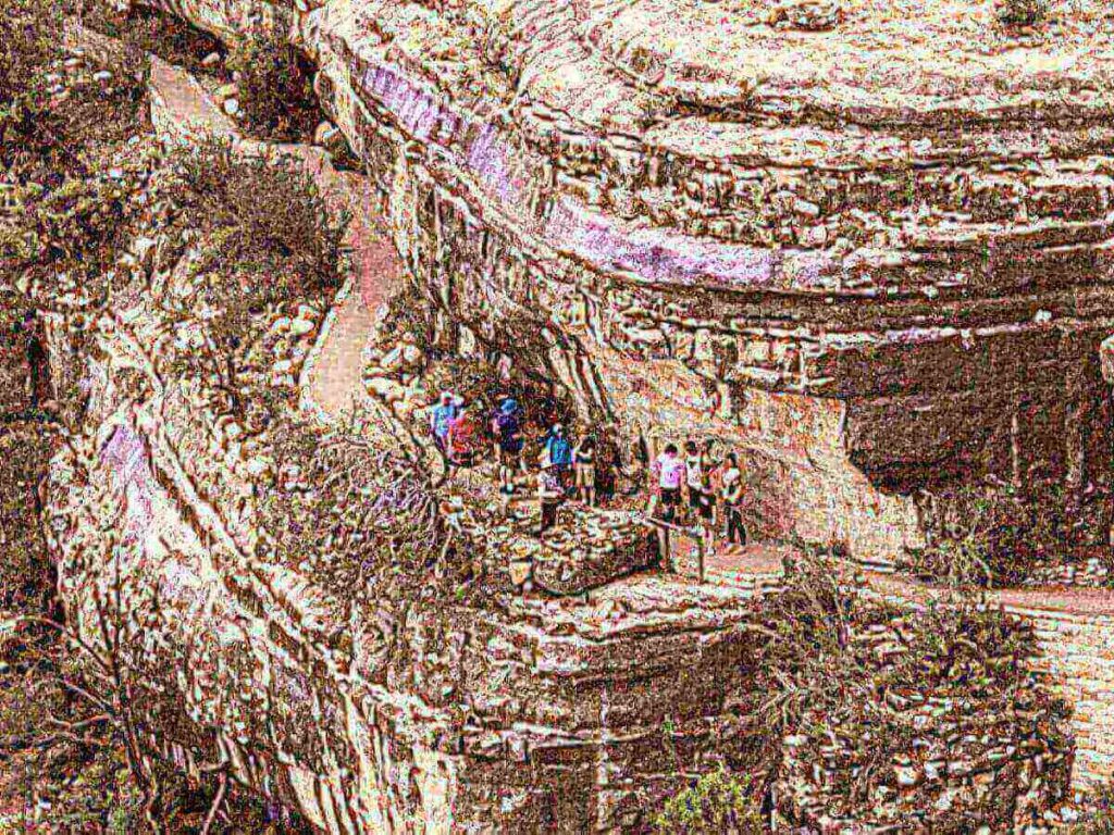Volcanic rock formations along Fatman’s Loop Trail in Flagstaff