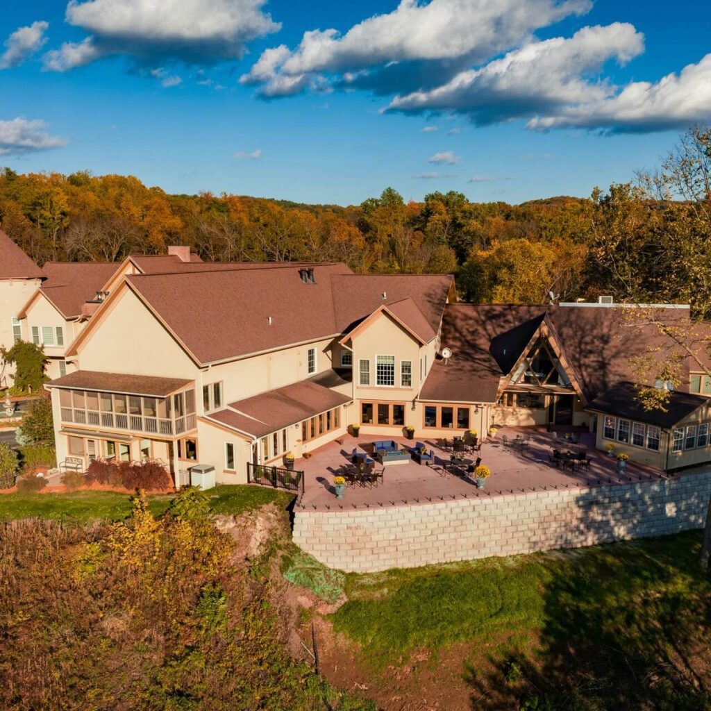 Scenic view of Galena Illinois surrounded by rolling hills