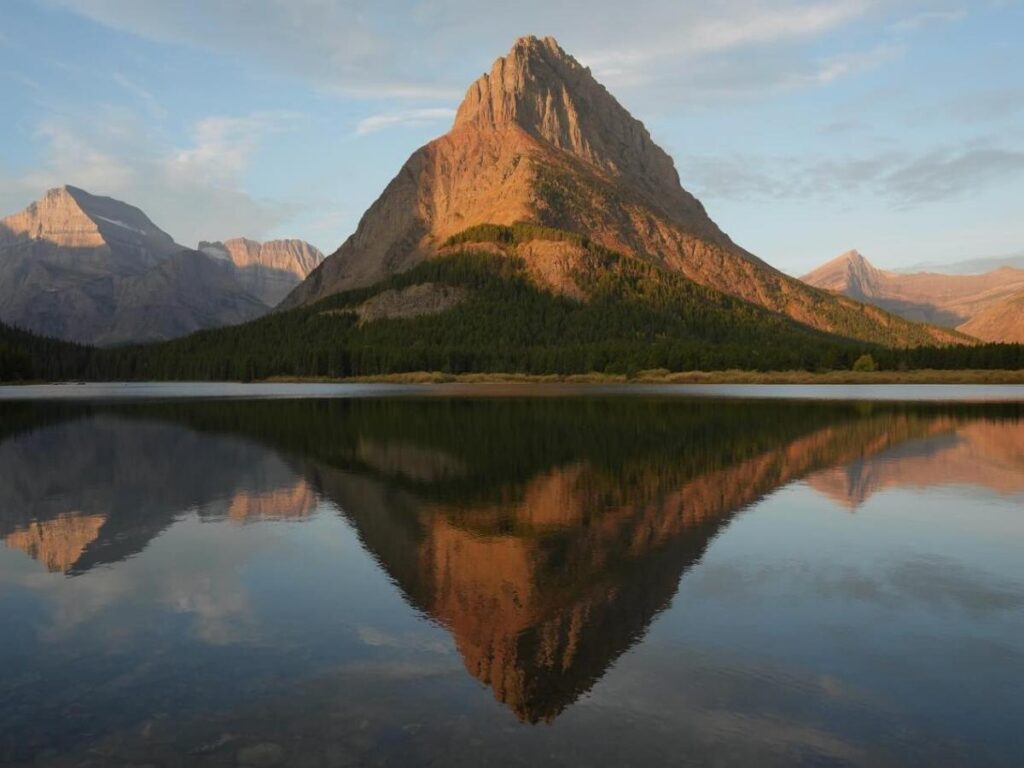 Mountain scenery inside Glacier National Park near Whitefish