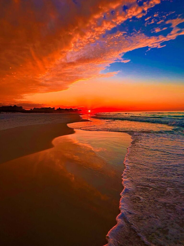 White sand beach and dunes at Henderson Beach State Park in Destin