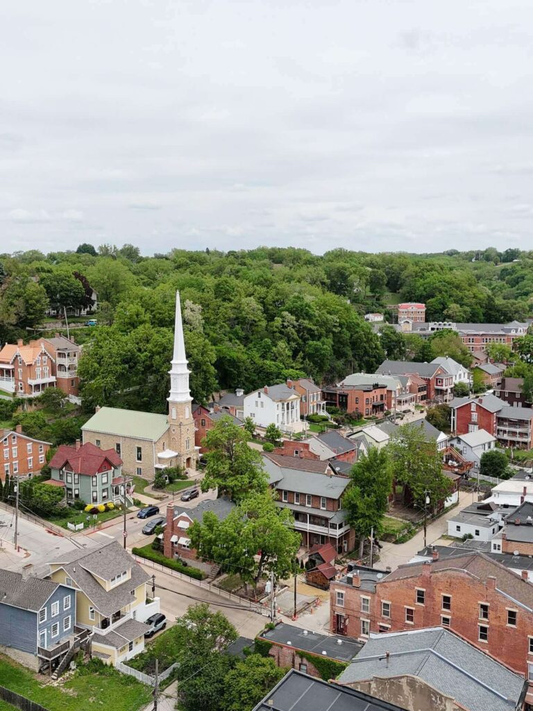 Historic buildings and preserved architecture in Galena Illinois